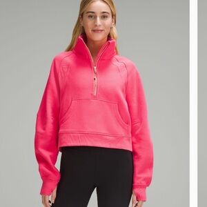 Like New Lululemon Scuba Funnel-Neck Half Zip; M/L; Glaze Pink